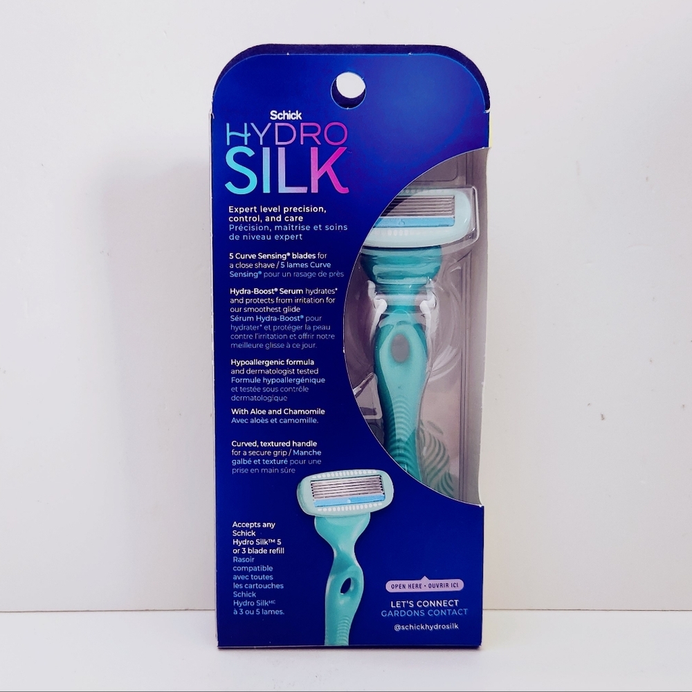 🐢2/$15 Schick Hydro Silk Sensitive Care Razor + 2 Razor Blade Refills - Picture 3 of 12